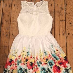 Cute White Floral Dress